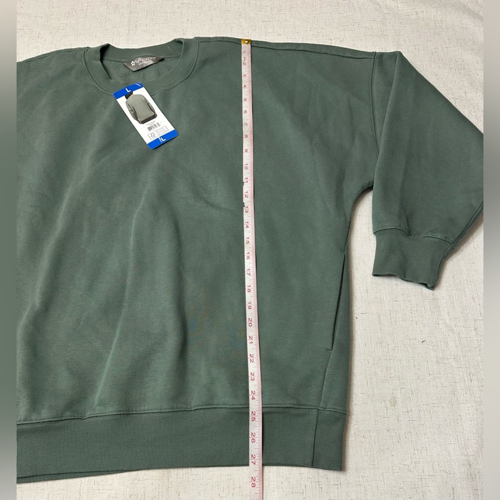 Tuff Athletics Green Off-the-Shoulder Sweater - Picture 8 of 13